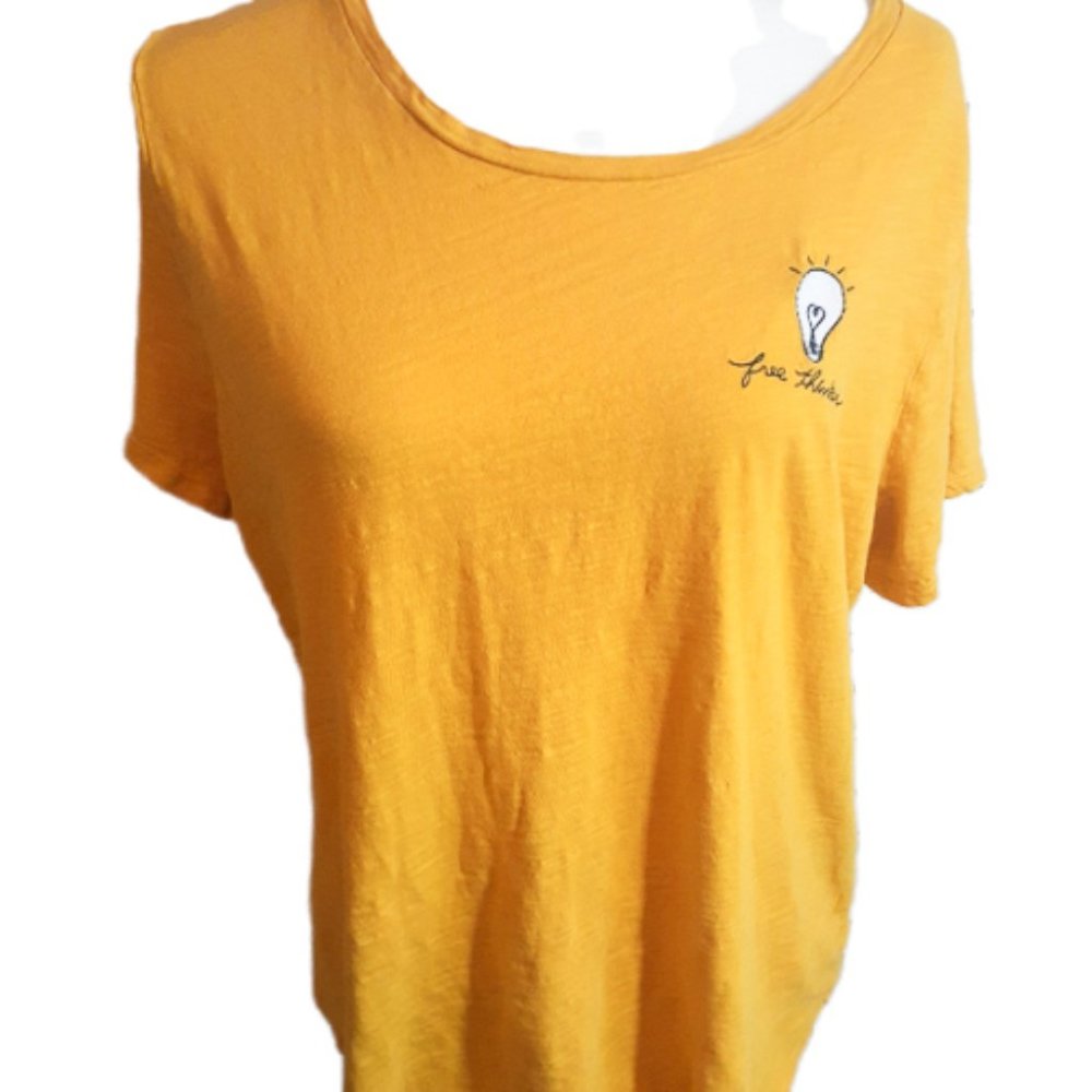 3/$20 Old Navy XL Free Thinker embroidered yellow